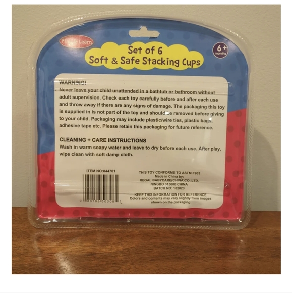 Toddler soft staking cups NEW - Picture 3 of 3